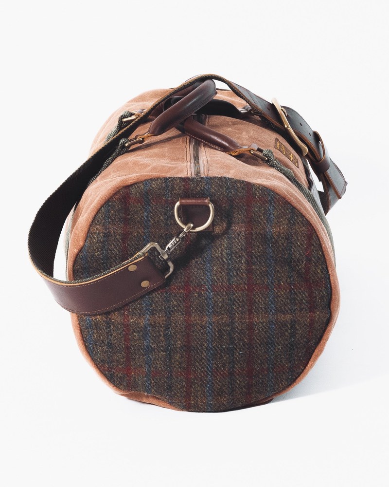 Bluegrass Fairway Daily Duffel Brown Waxed Canvas Harris Tweed · view 4 of 4