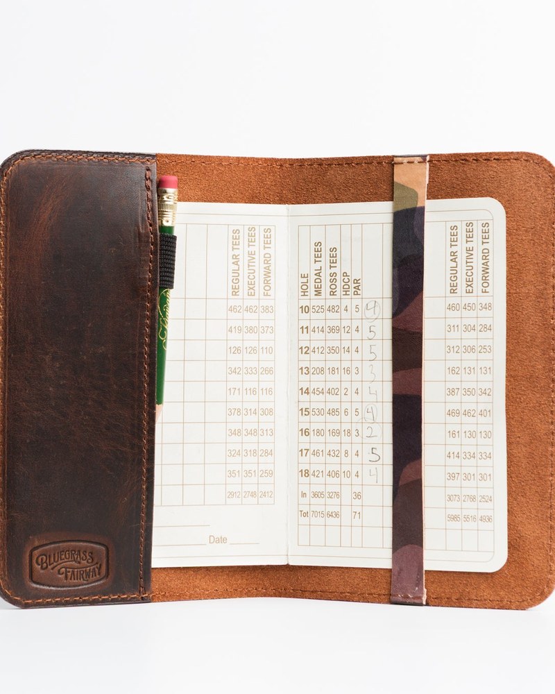 Bluegrass Fairway Premium Horween Leather Minimalist Scorecard Holder · view 2 of 4