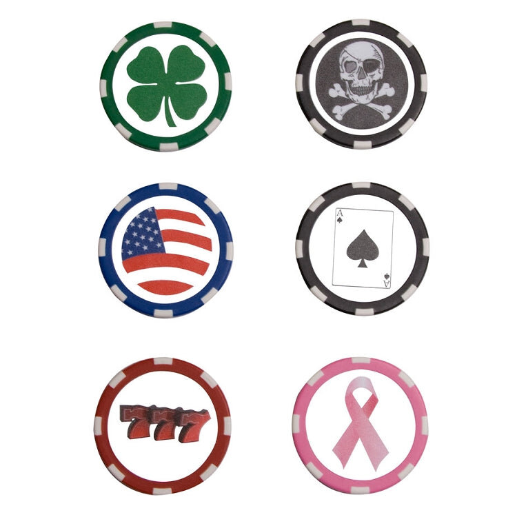 Lucky poker chip ball marker