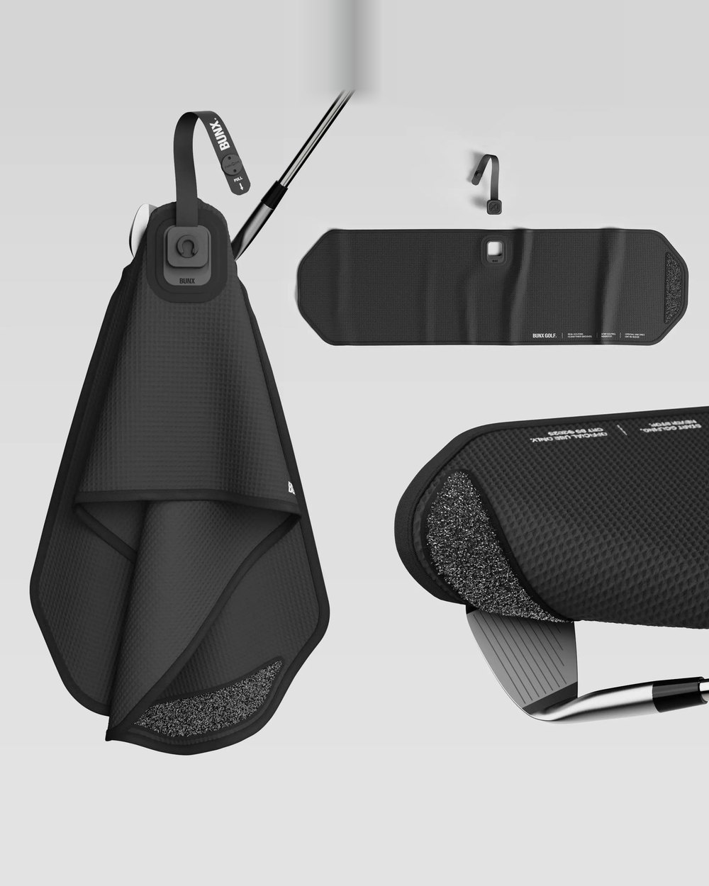 BUNX Golf Magnetic Towel, Technical Typography · view 1 of 3