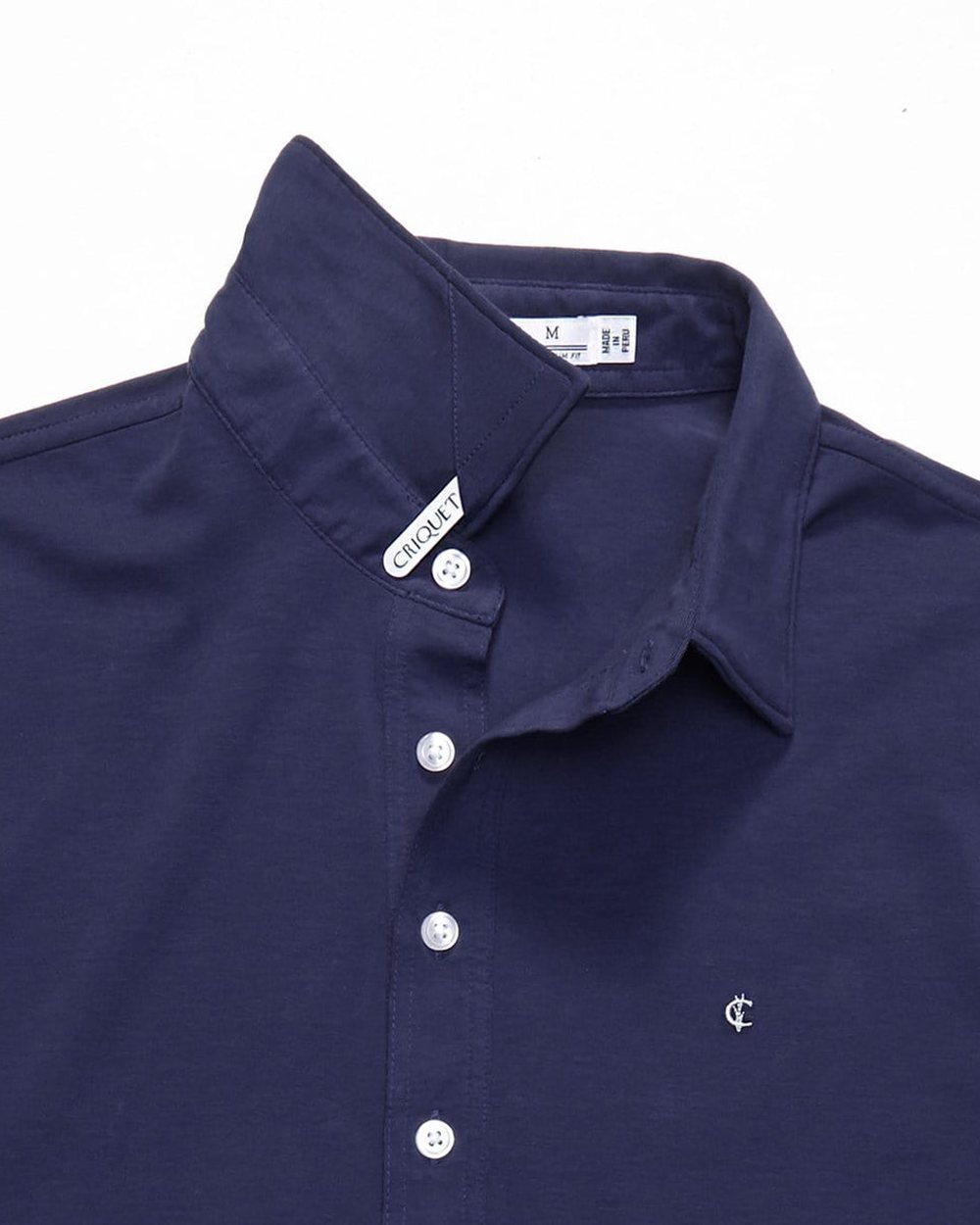 Criquet Slim Fit Top-Shelf Range Polo, Navy · view 3 of 5