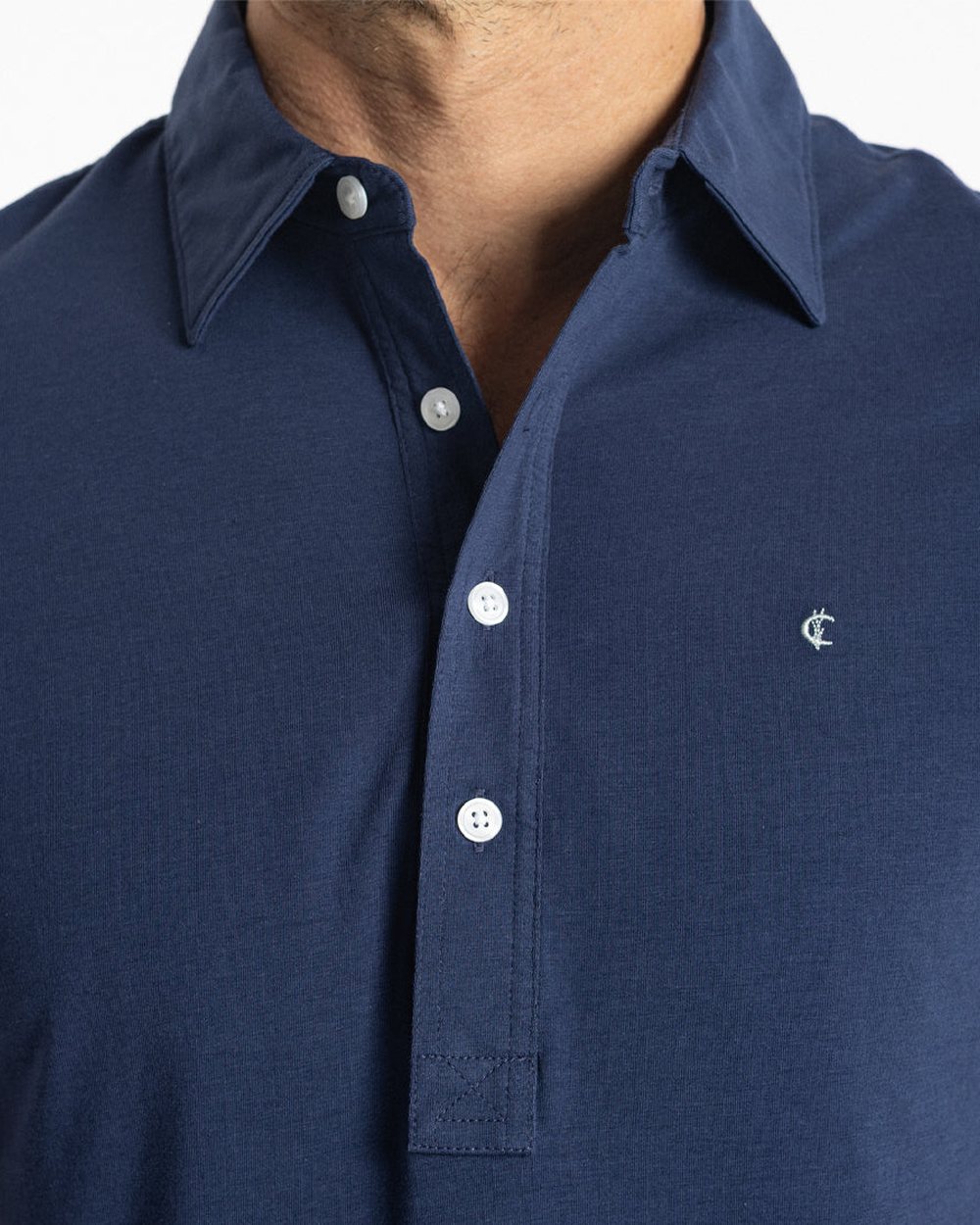 Criquet Slim Fit Top-Shelf Range Polo, Navy · view 4 of 5