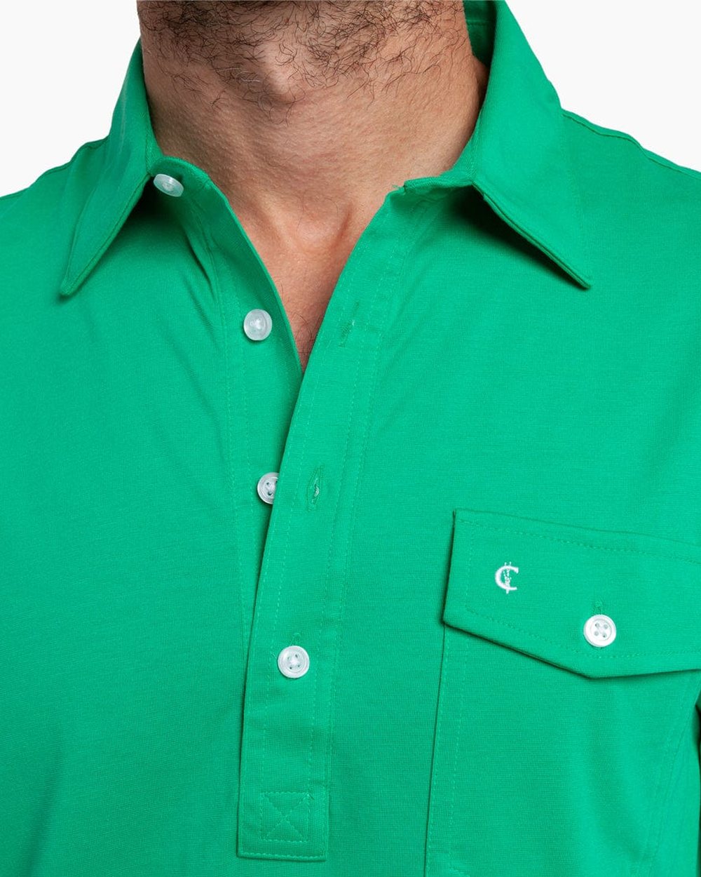 Criquet Performance Players Shirt, Golf Green · view 4 of 5