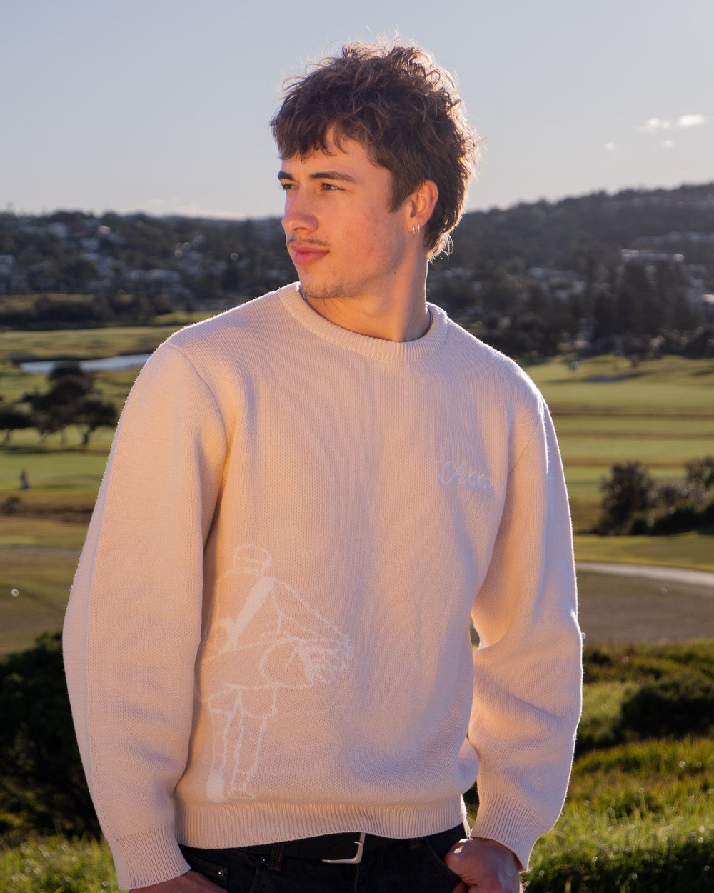 AXXA Golfer Knit, Cream · view 2 of 5