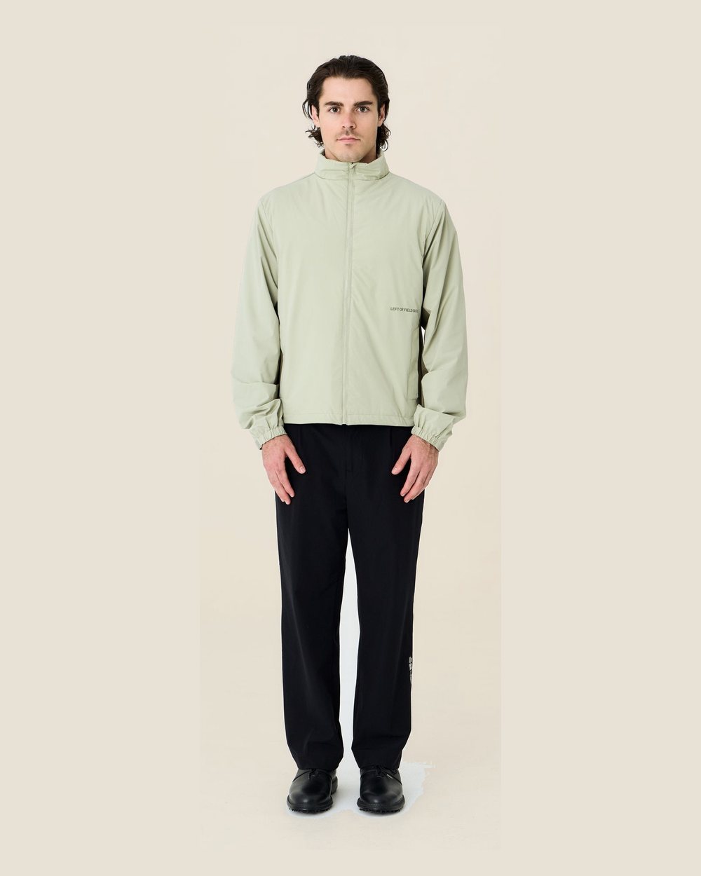 Left of Field Golf Elements Weather Jacket, Sand / Moss · view 3 of 5