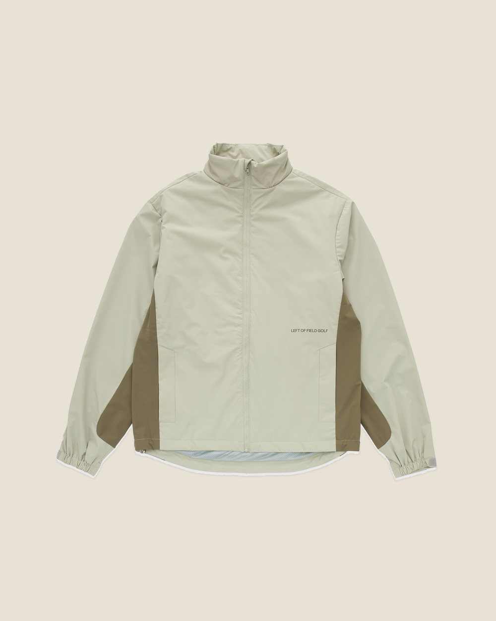Left of Field Golf Elements Weather Jacket, Sand / Moss · view 4 of 5