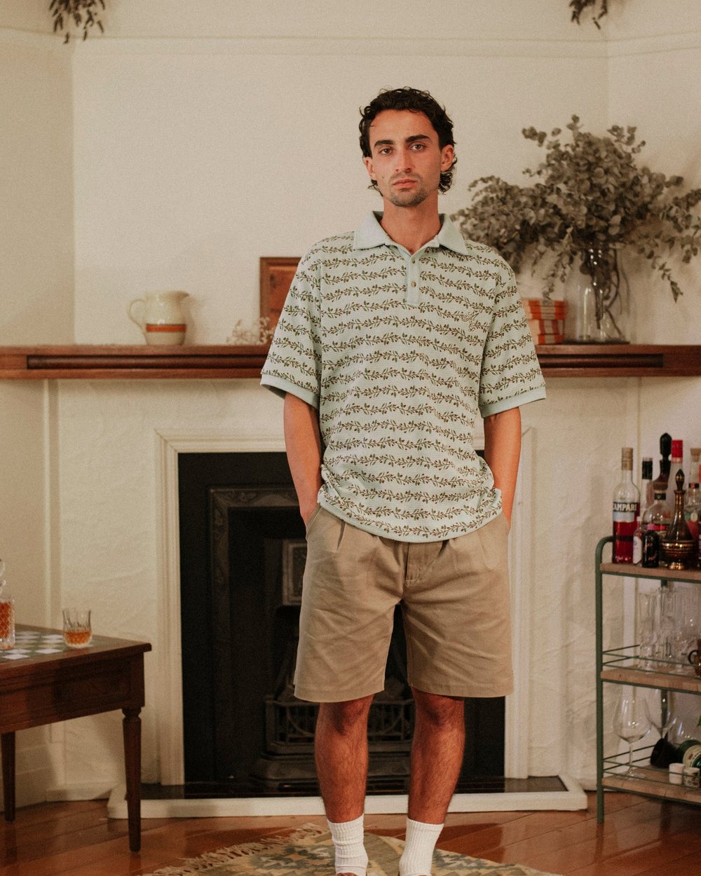 Mount Tee Golf Peninsula Pleated Shorts, Tan · view 5 of 5