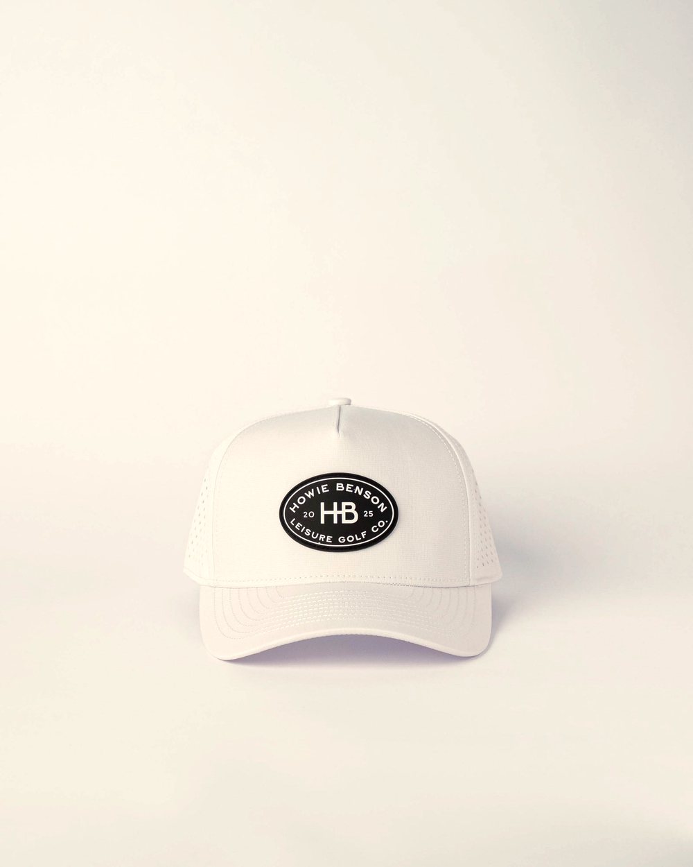 Howie Benson Five-Panel Patch Hat, White · view 2 of 5