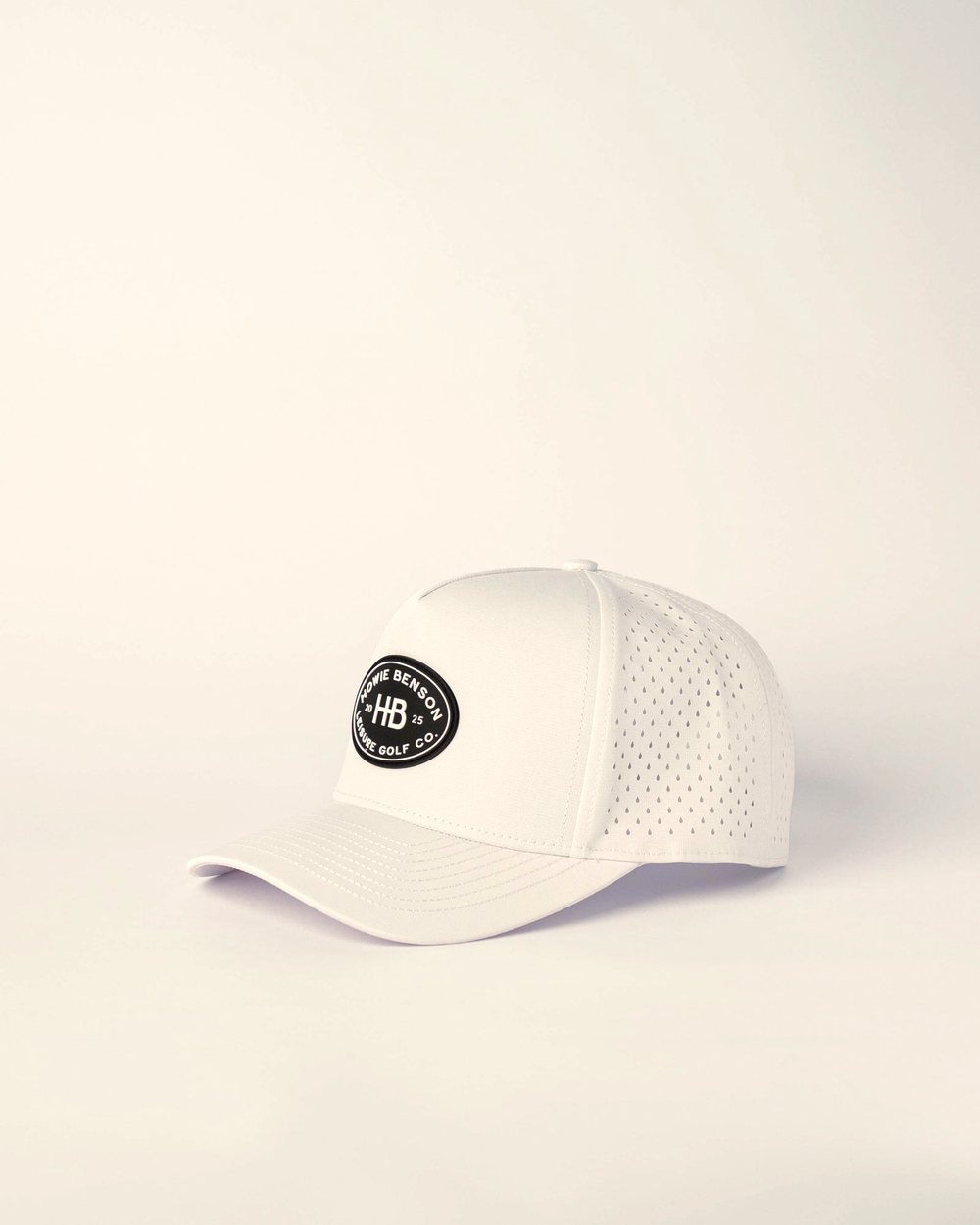 Howie Benson Five-Panel Patch Hat, White · view 3 of 5
