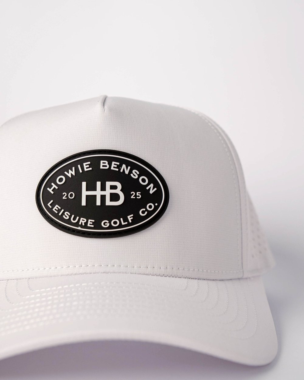 Howie Benson Five-Panel Patch Hat, White · view 5 of 5