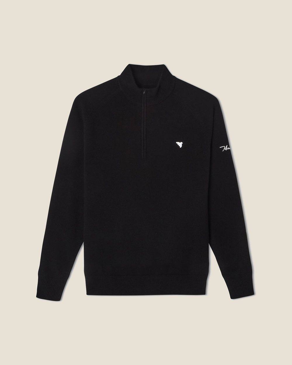 Macade Bridge Merino Quarter Zip, Black · view 5 of 5