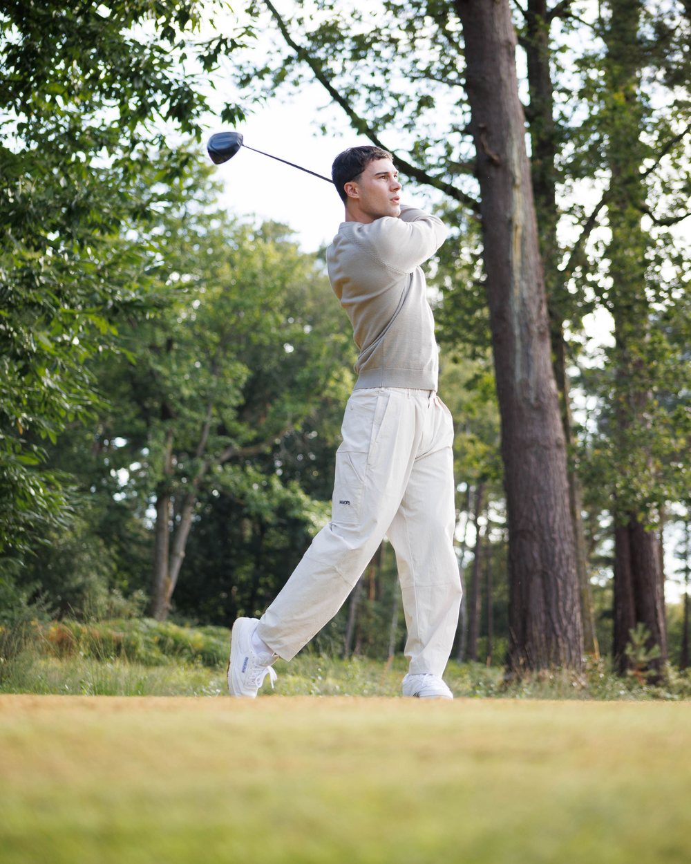 Manors Golf Merino Tech Crewneck, Dune · view 2 of 5
