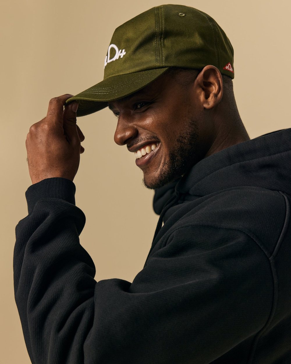SLOAT Organic Cotton Five Panel Hat, Oil Green · view 3 of 5