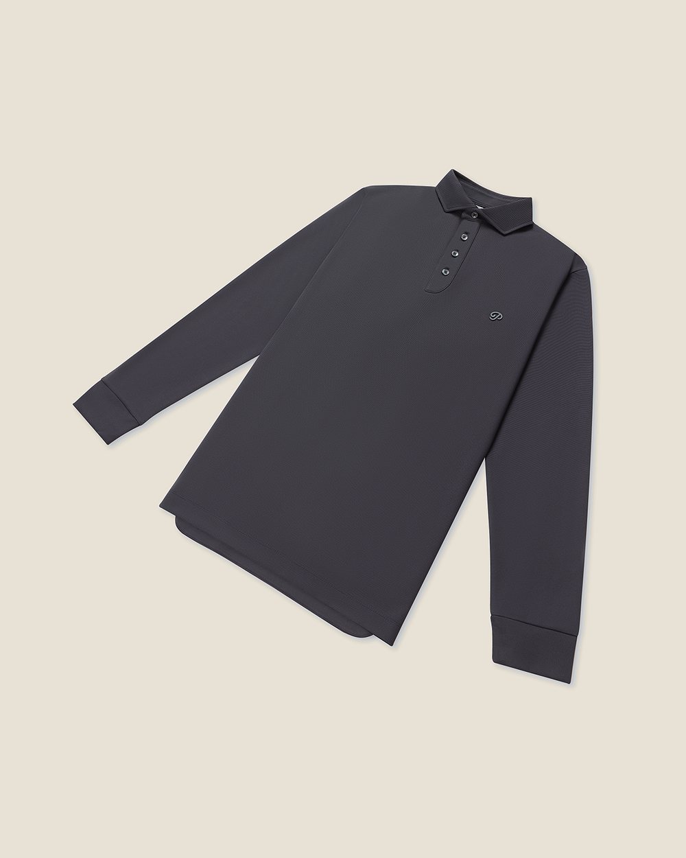Public Drip Triborough Waffle Knit Polo, Dark Slate · view 3 of 5