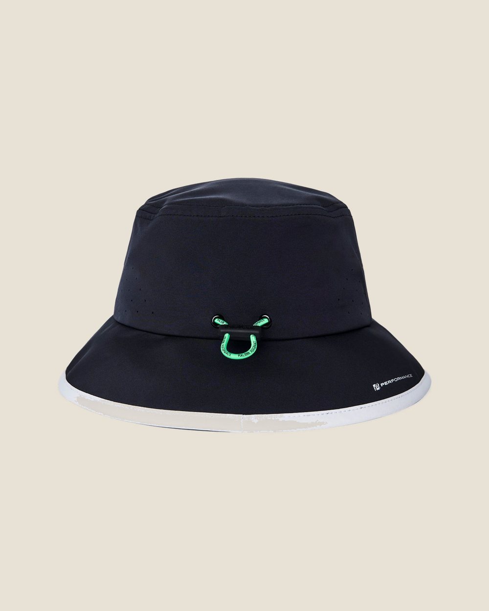 Malbon Golf Performance Tech Bucket Hat, Black · view 3 of 3