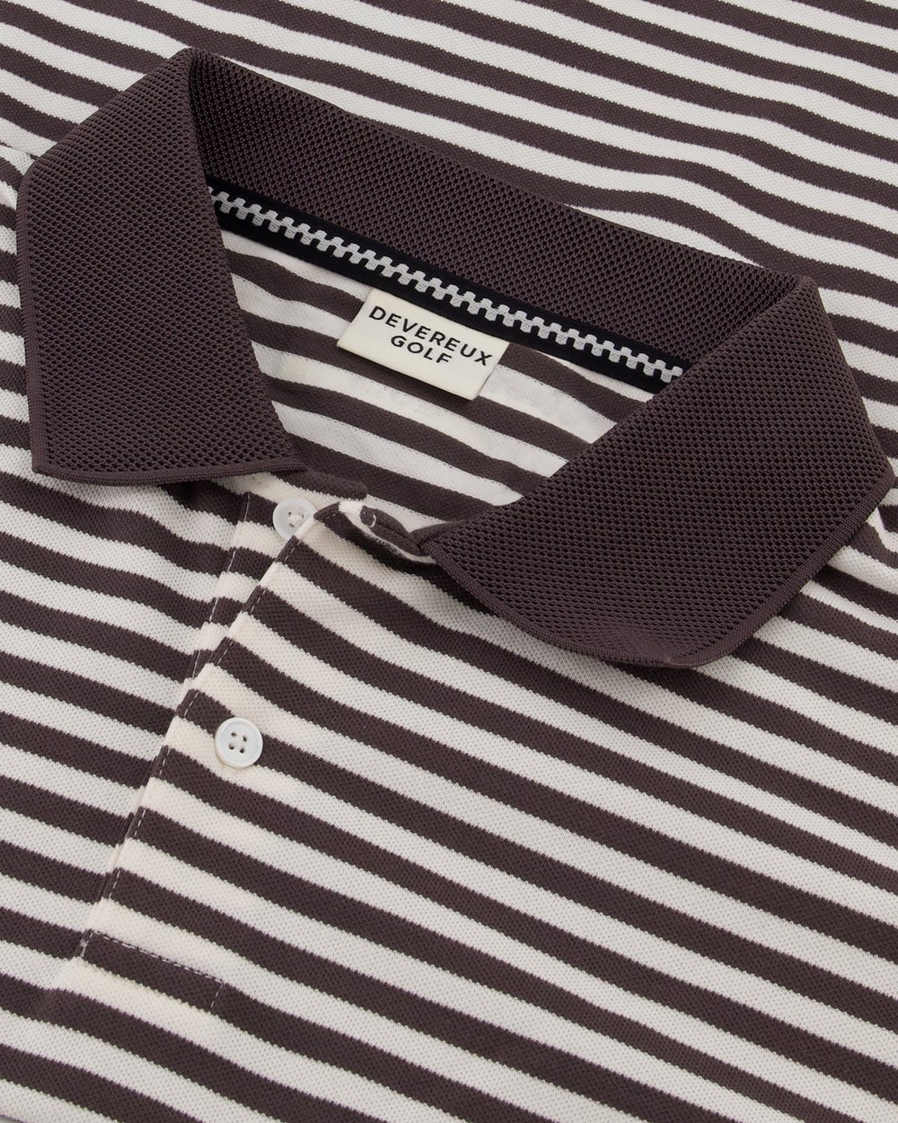Devereux Golf Camelback Polo, Brown / White Stripe · view 3 of 5