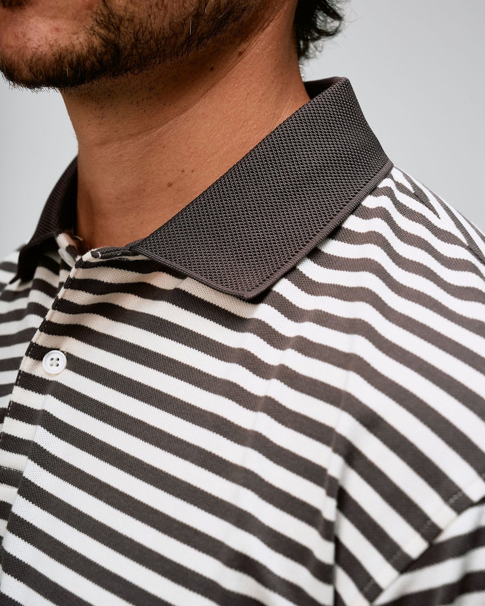 Devereux Golf Camelback Polo, Brown / White Stripe · view 4 of 5