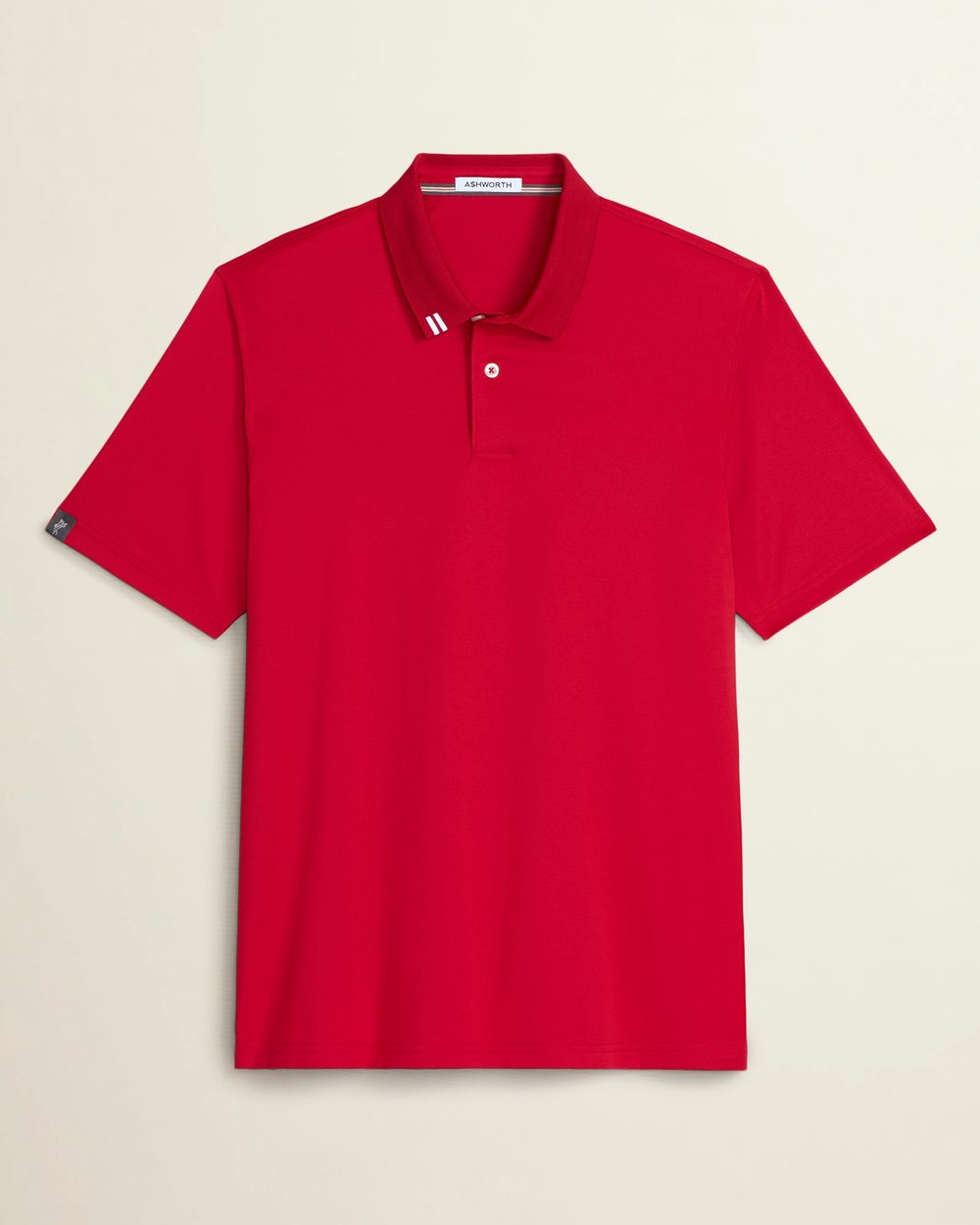 Ashworth Golf Company 2Bar Solid Polo, Core Red · view 2 of 2