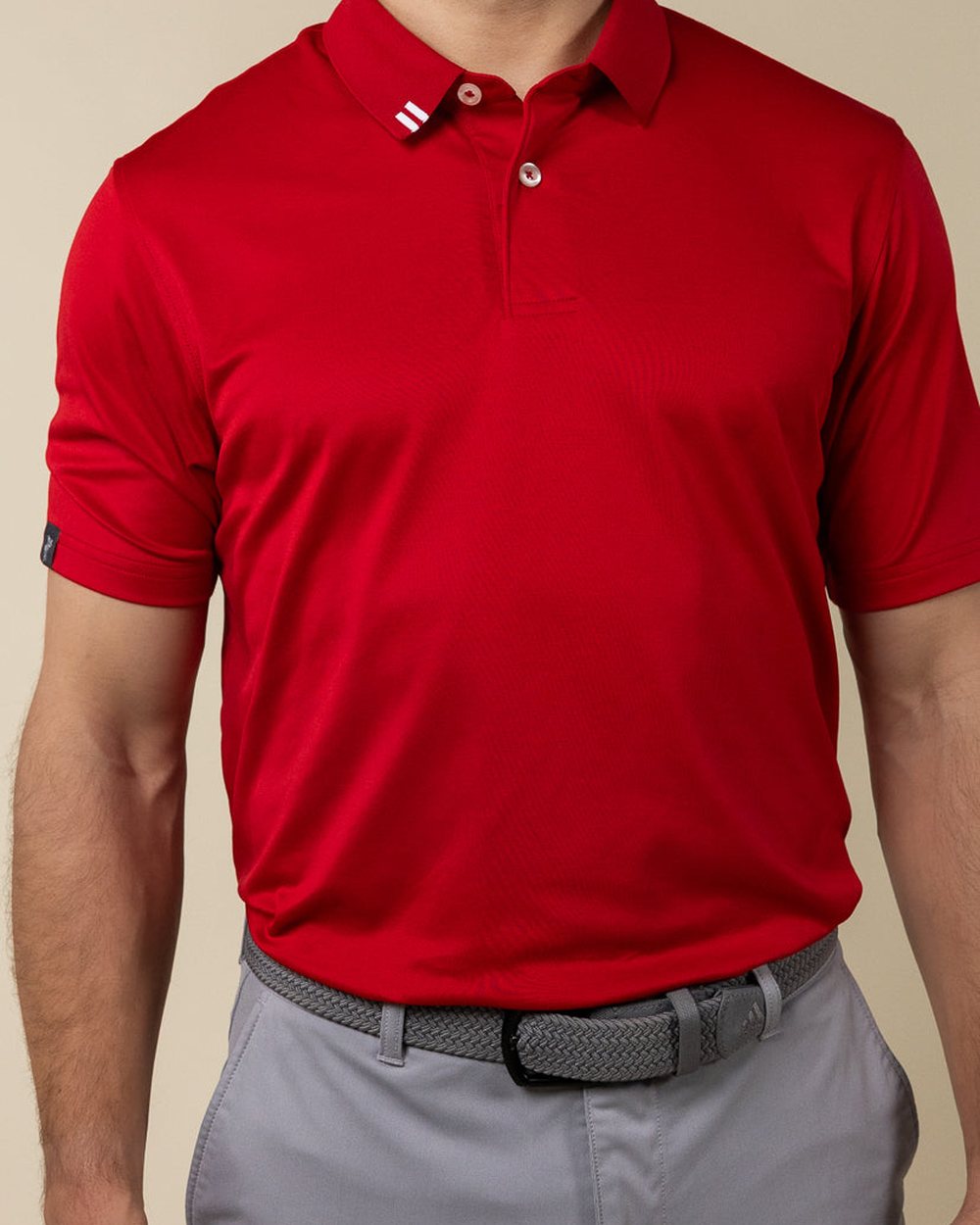 Ashworth Golf Company 2Bar Solid Polo, Core Red · view 1 of 2