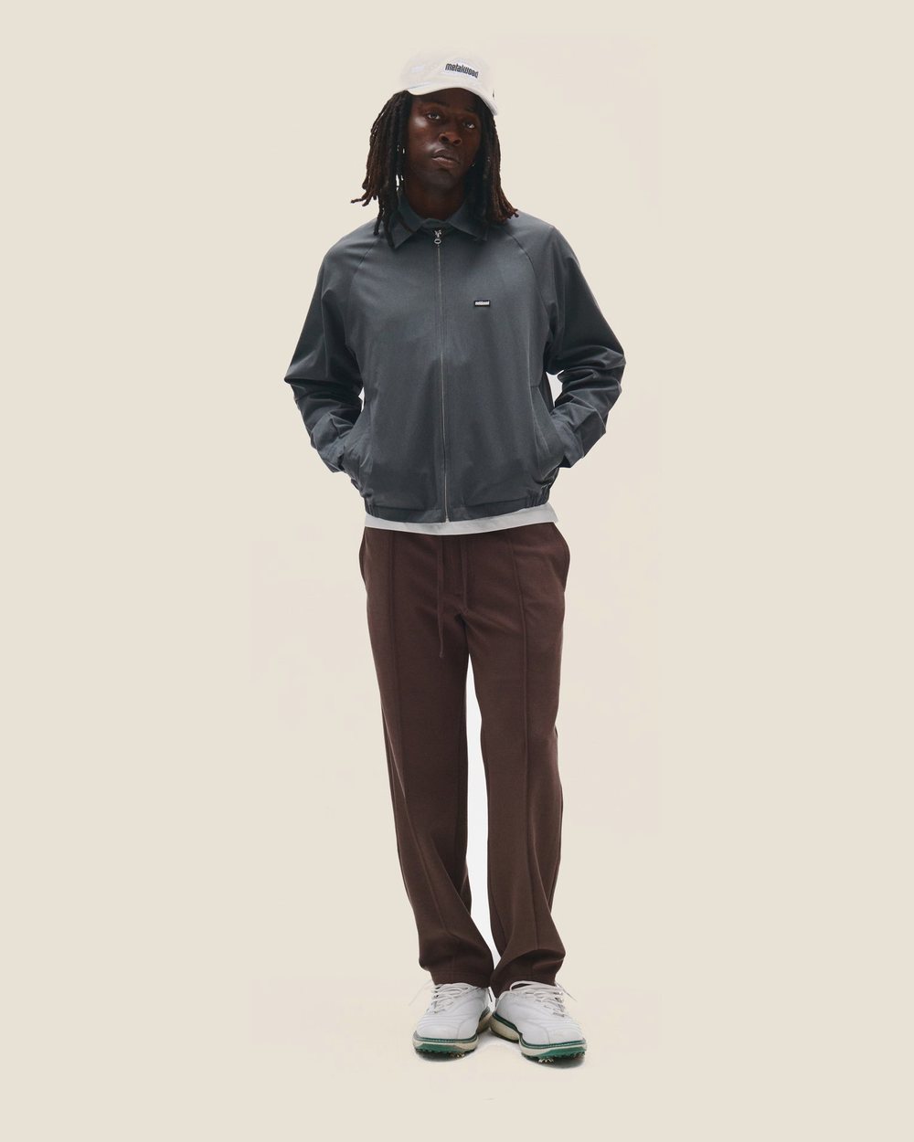 Metalwood Studio Pleated Western Track Pant, Brown · view 1 of 5