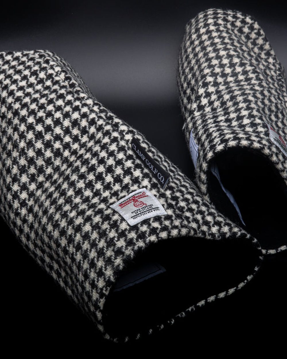 Clamp Golf Black and White Houndstooth Harris Tweed · view 2 of 2