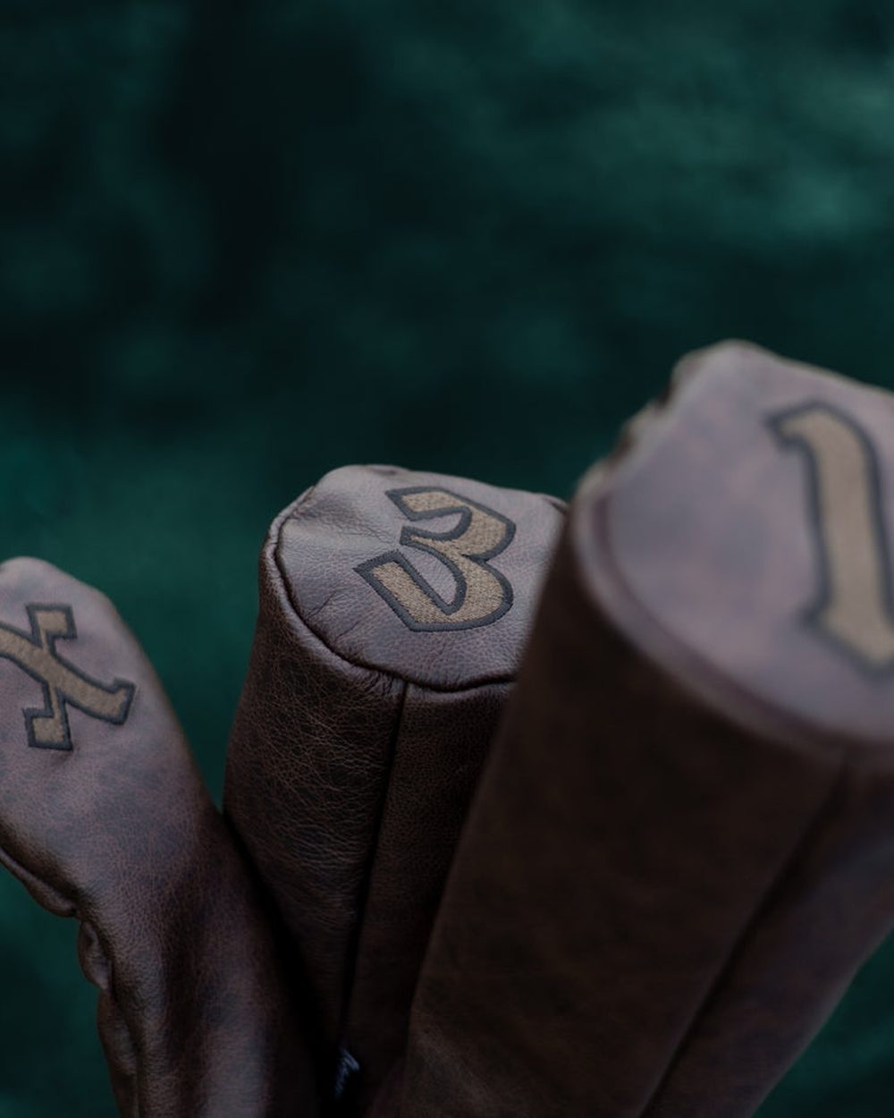 Clamp Golf Limited Run Brown Leather Headcovers Numbered · view 2 of 4