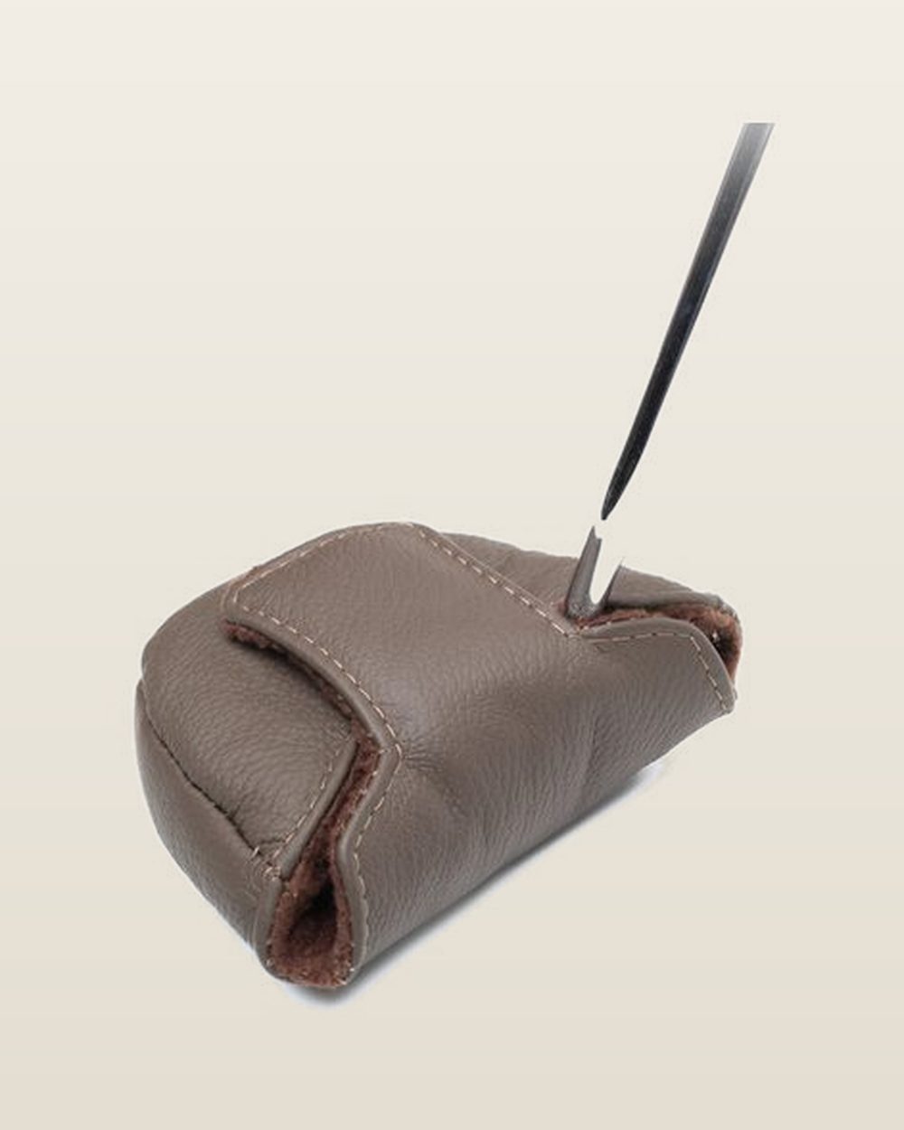 Clamp Golf Brown Leather Mallet Cover New · view 1 of 2