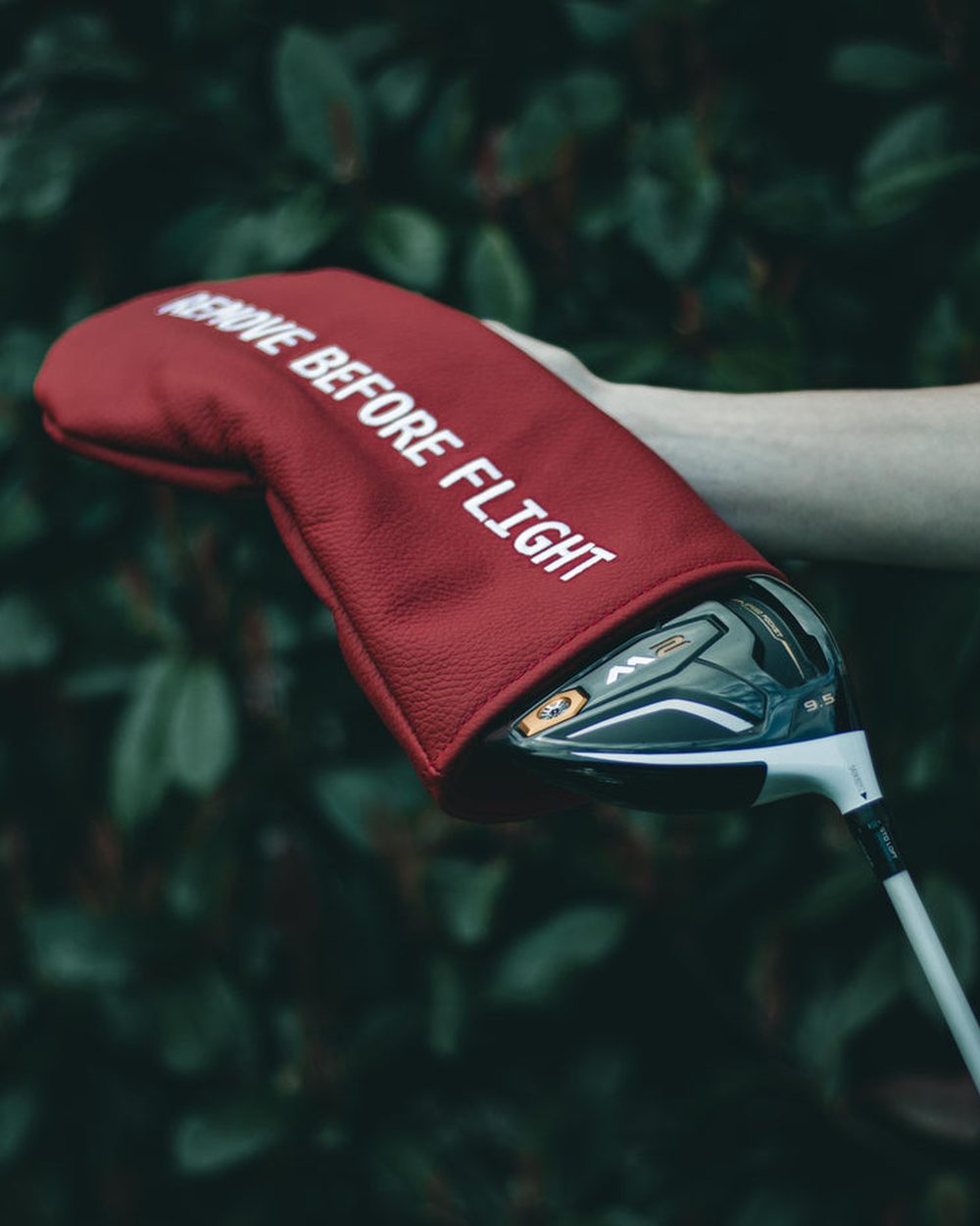 Clamp Golf Remove Before Flight Headcover Red leather · view 4 of 4