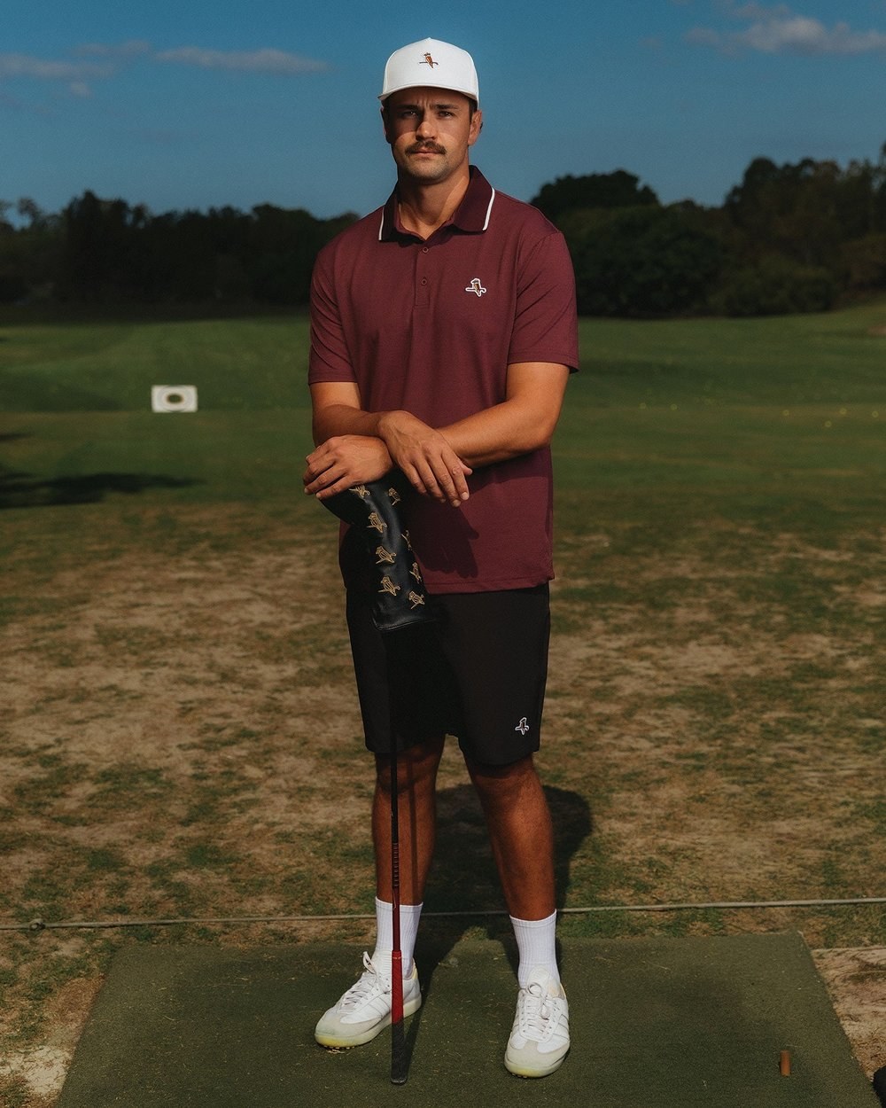 Walker Golf Things Members Polo, Maroon · view 1 of 2