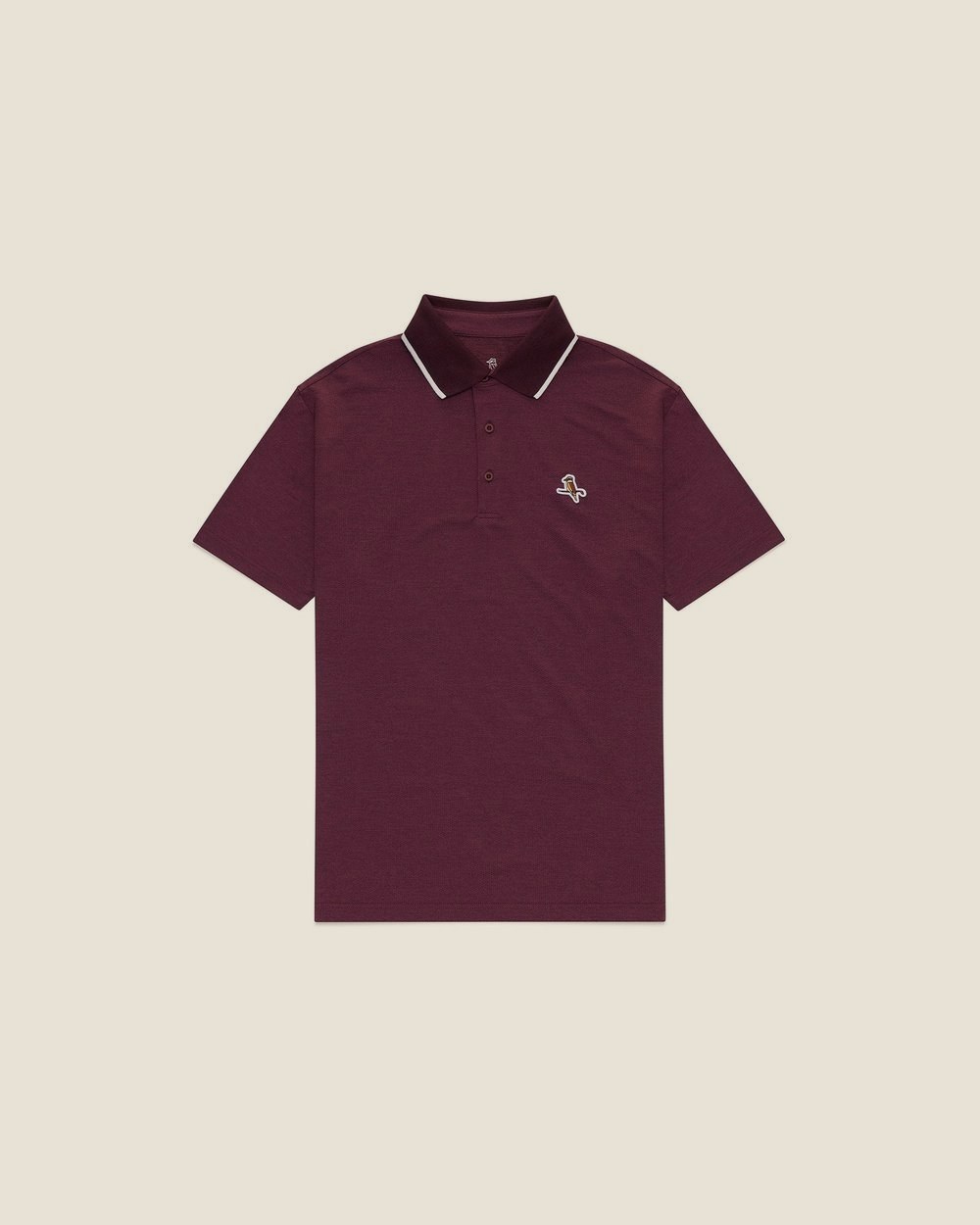 Walker Golf Things Members Polo, Maroon · view 2 of 2