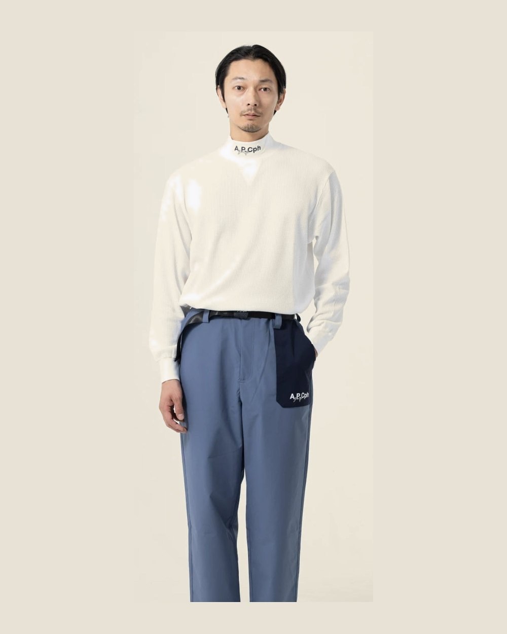 A.P.C. Golf × Cph/Golf A.P.Cph/Golf Thermal L/S Mock Neck Tee &middot; view 1 of 5