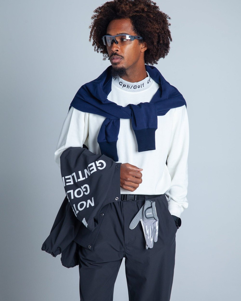 Cph/Golf Jacquard Mock Neck LS Tee &middot; view 1 of 5