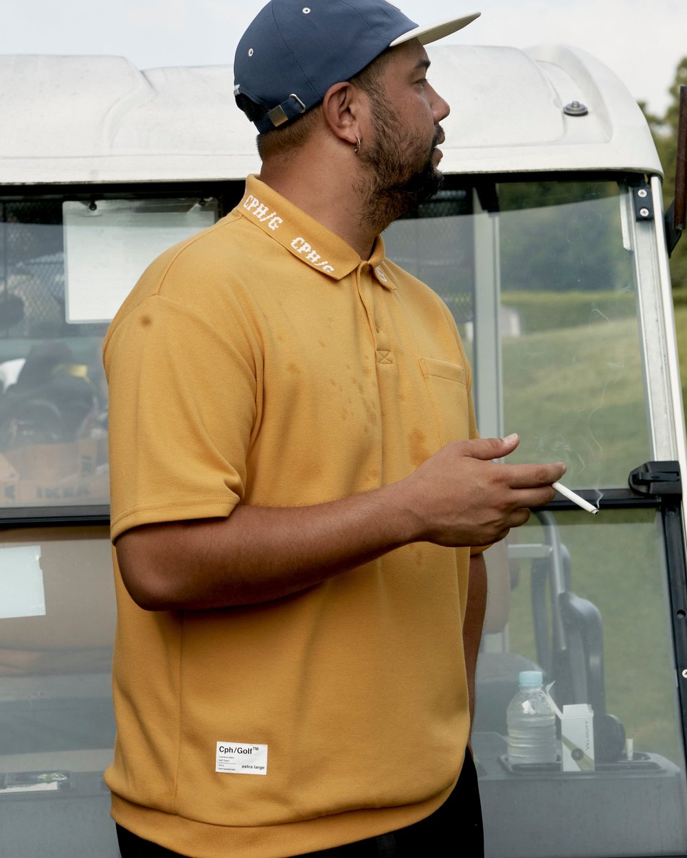 Cph/Golf Classic Cotton Rib Polo Shirt, Yellow &middot; view 1 of 5