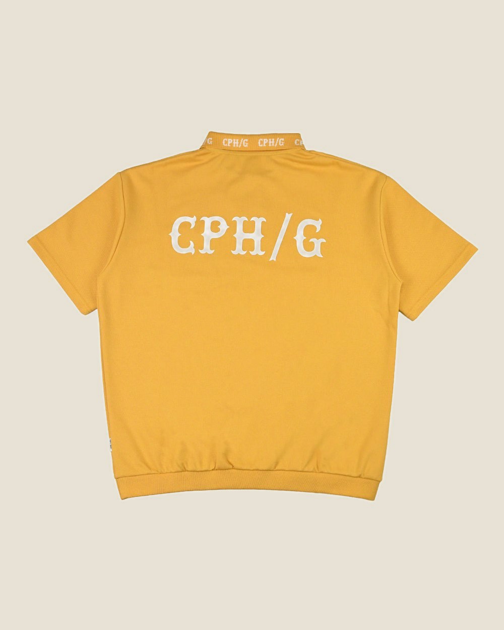 Cph/Golf Classic Cotton Rib Polo Shirt, Yellow &middot; view 4 of 5