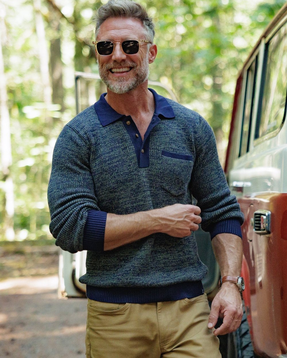 Criquet Long Sleeve Bungalow Sweater Polo &middot; view 1 of 2