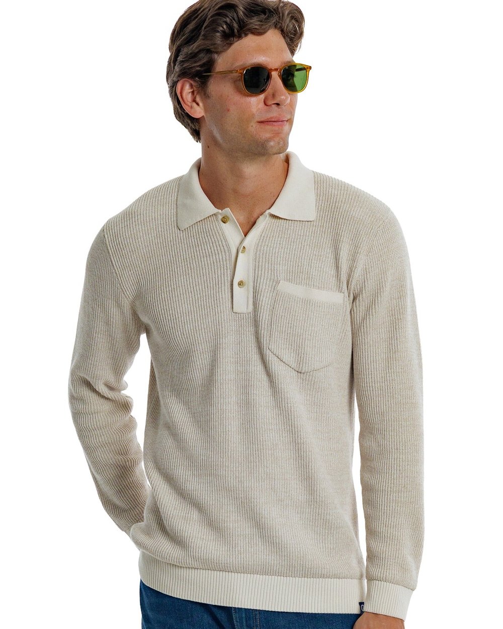 Criquet Long Sleeve Bungalow Sweater Polo &middot; view 2 of 2
