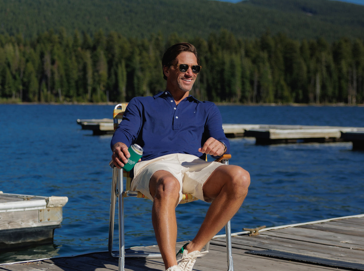 brrr Long Sleeve Range Polo by Criquet Shirts, Austin Texas