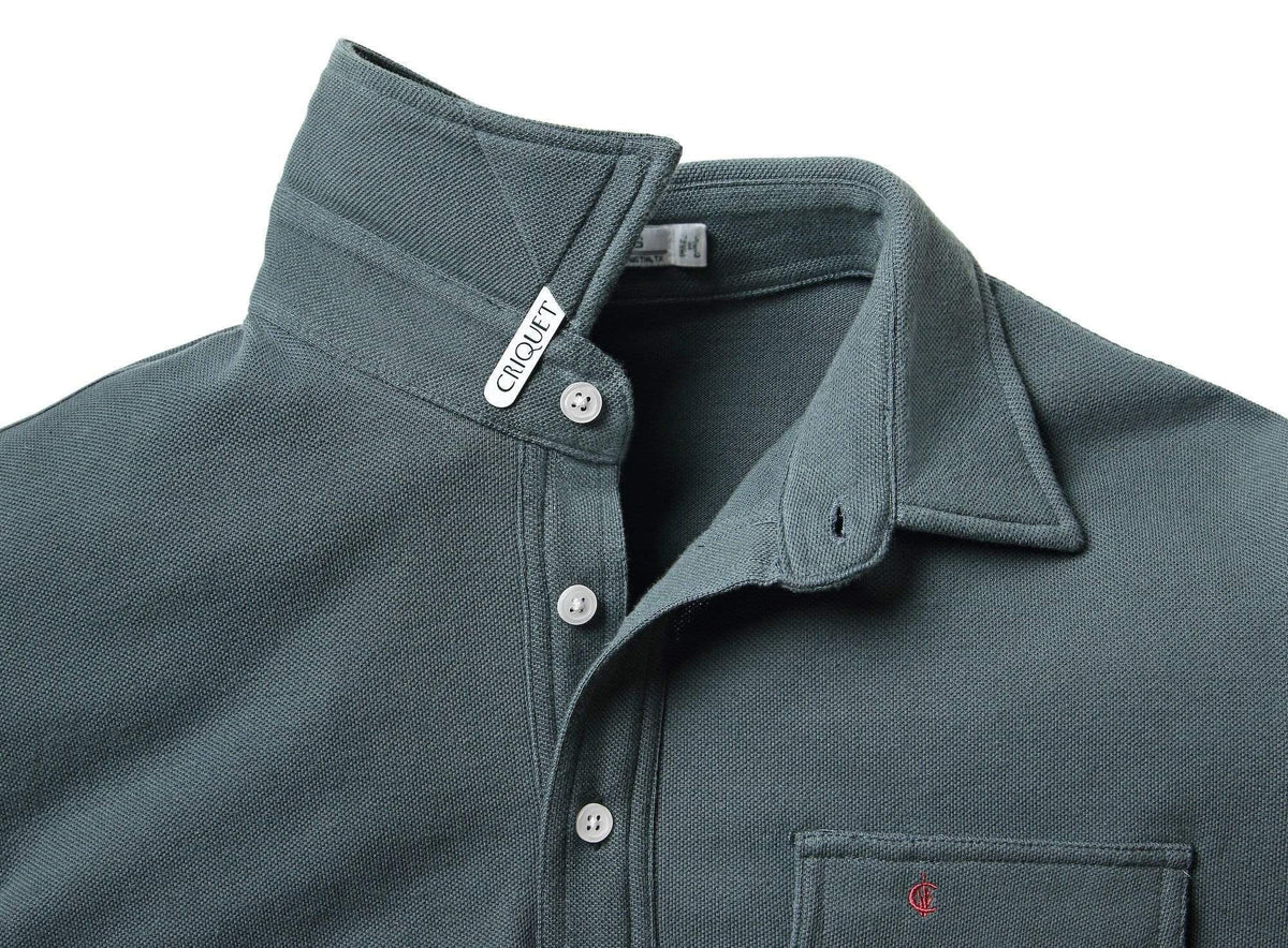 Long Sleeve Players Shirt Blue Steel by Criquet Shirts, Austin Texas