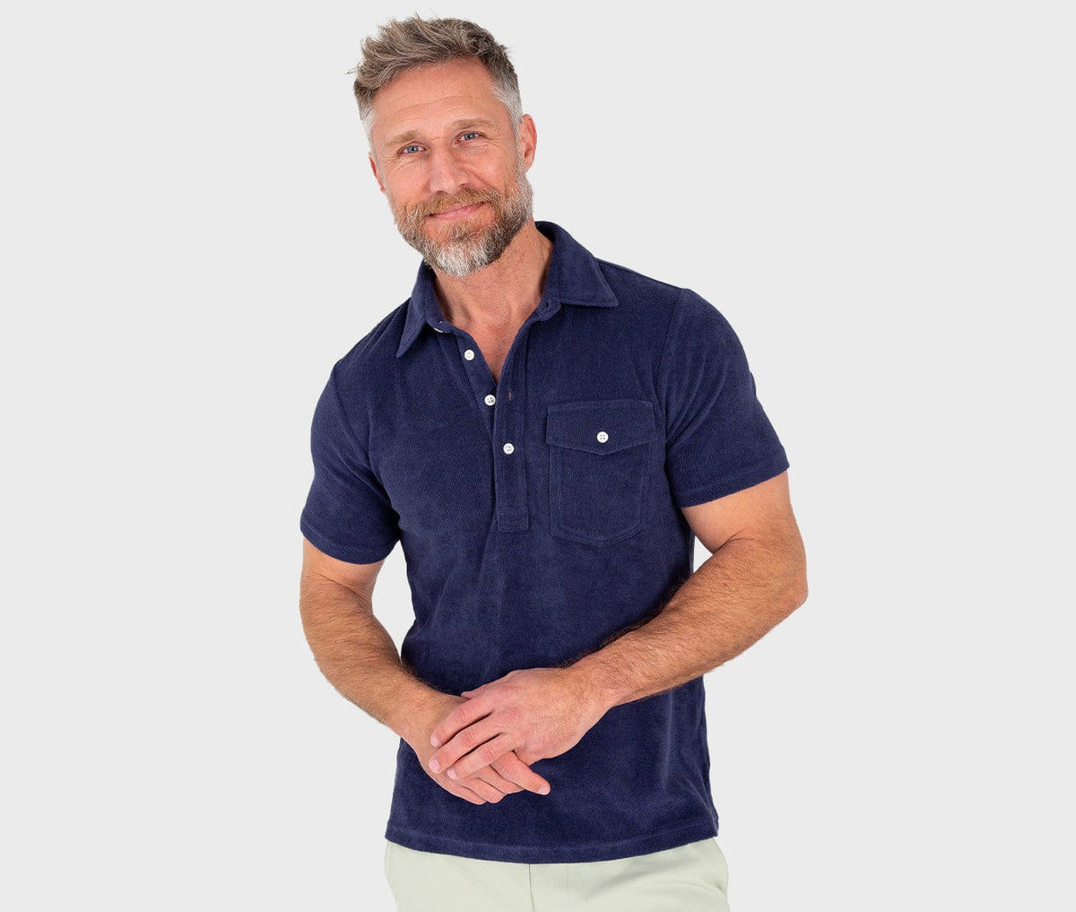 Terrycloth Players Shirt Midnight Toker by Criquet Shirts, Austin Texas
