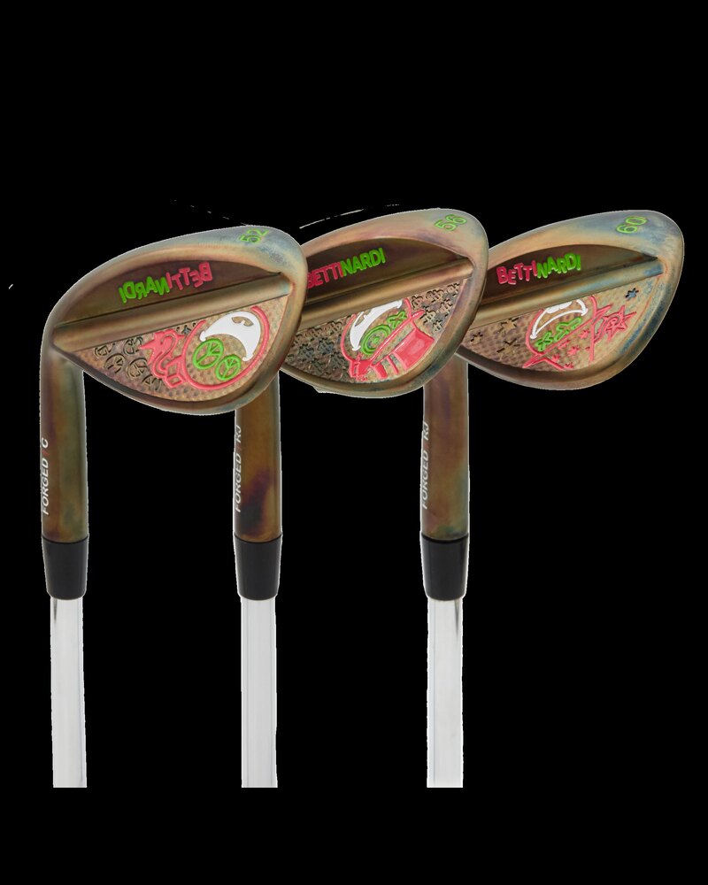 Bettinardi Lefty Love Multi Bomb Steel Patina HLX 6.0 LH Wedge Set (52°, 56°, 60°) custom golf wedge