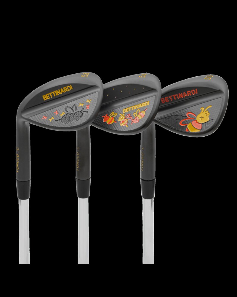 Bettinardi Lefty Love Zombee Black PVD HLX 6.0 LH Wedge Set (50°, 54°, 58°) custom golf wedge