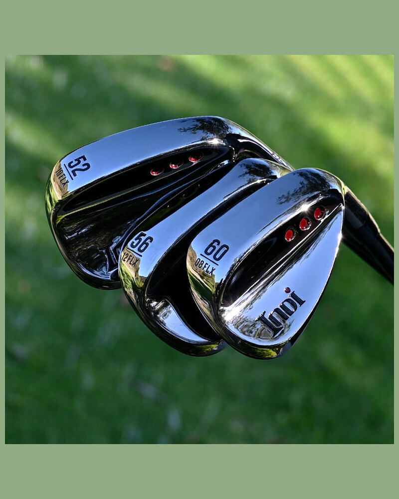 Indi Golf Limited Edition Nickel Chrome Blast Face 4 custom golf wedge