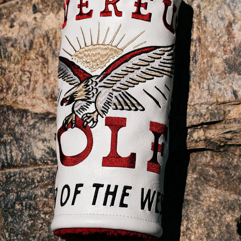 Spirit of the West fairway cover against rock