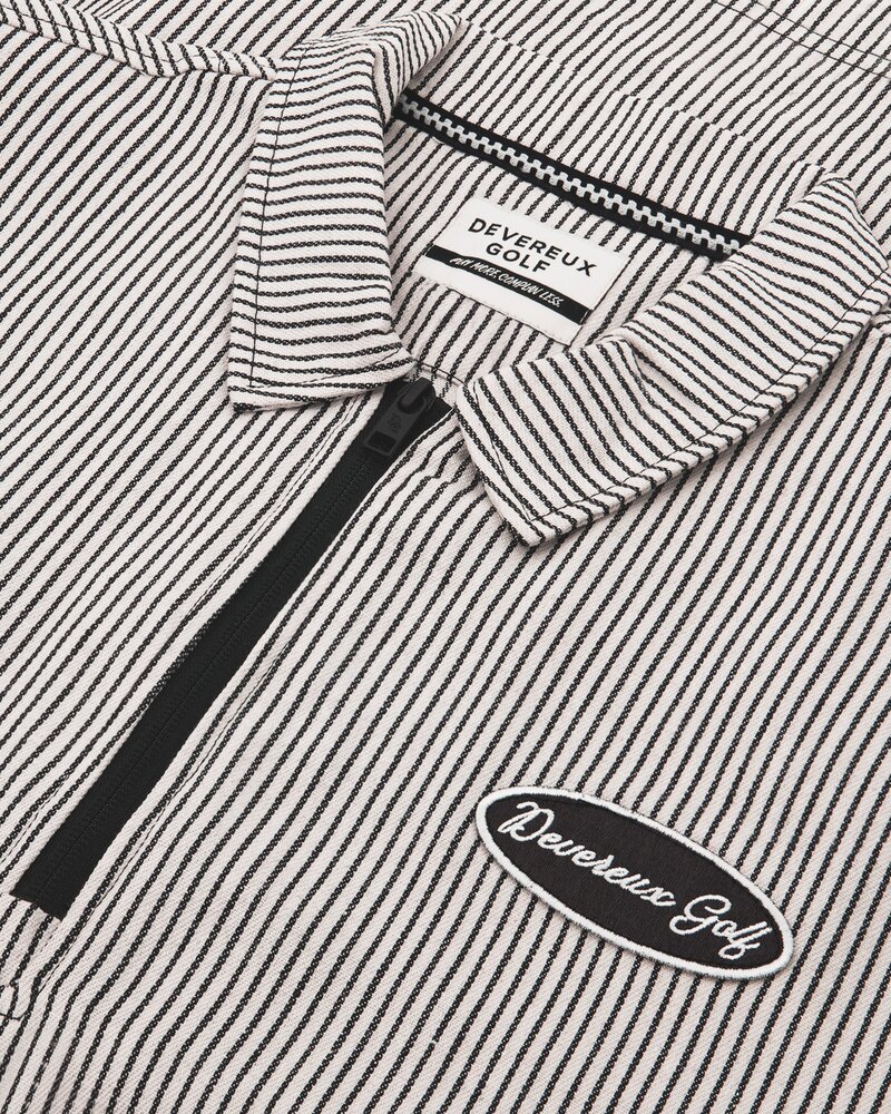 Devereux Golf Mechanic QTR Zip - Faded Black Pinstripe &middot; view 3 of 4
