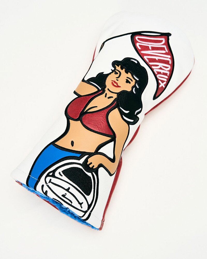 Devereux Golf Range Girl Driver Cover in Red and White