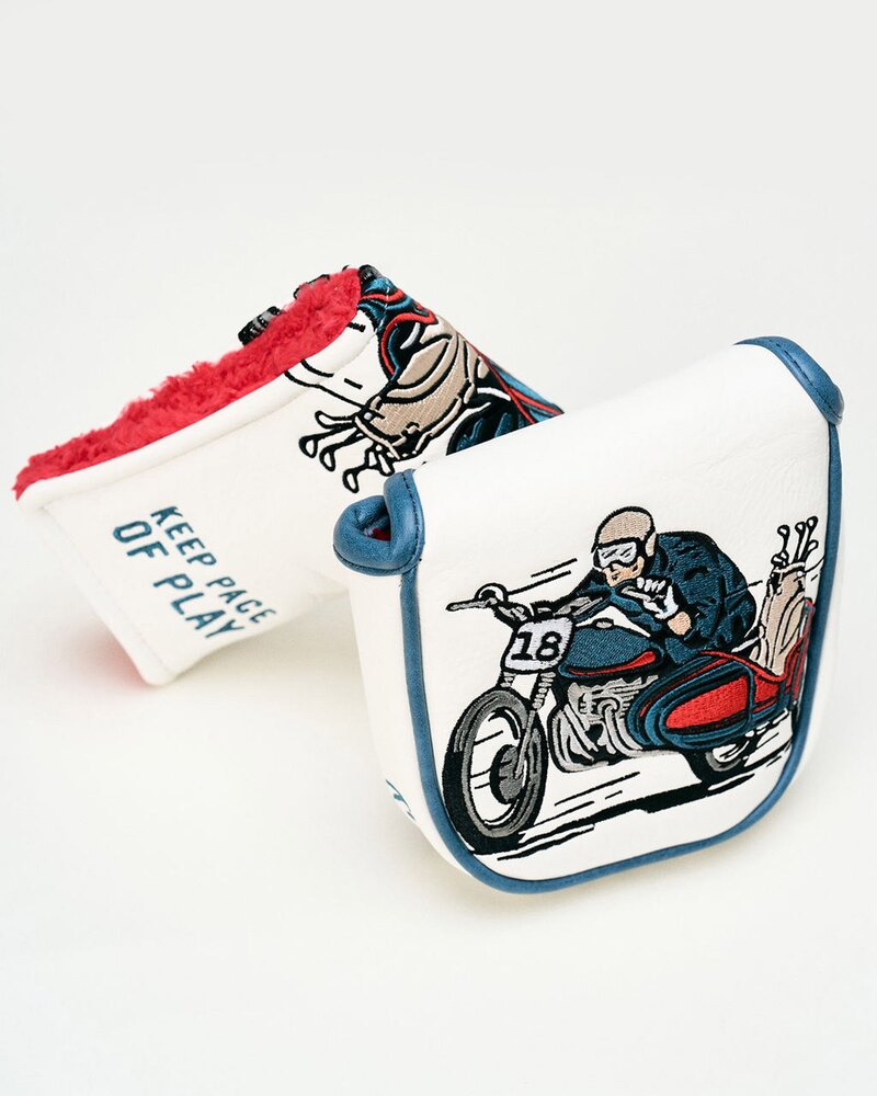Devereux Golf Check Sidecar Mallet Putter Cover - Blue / White &middot; view 3 of 3