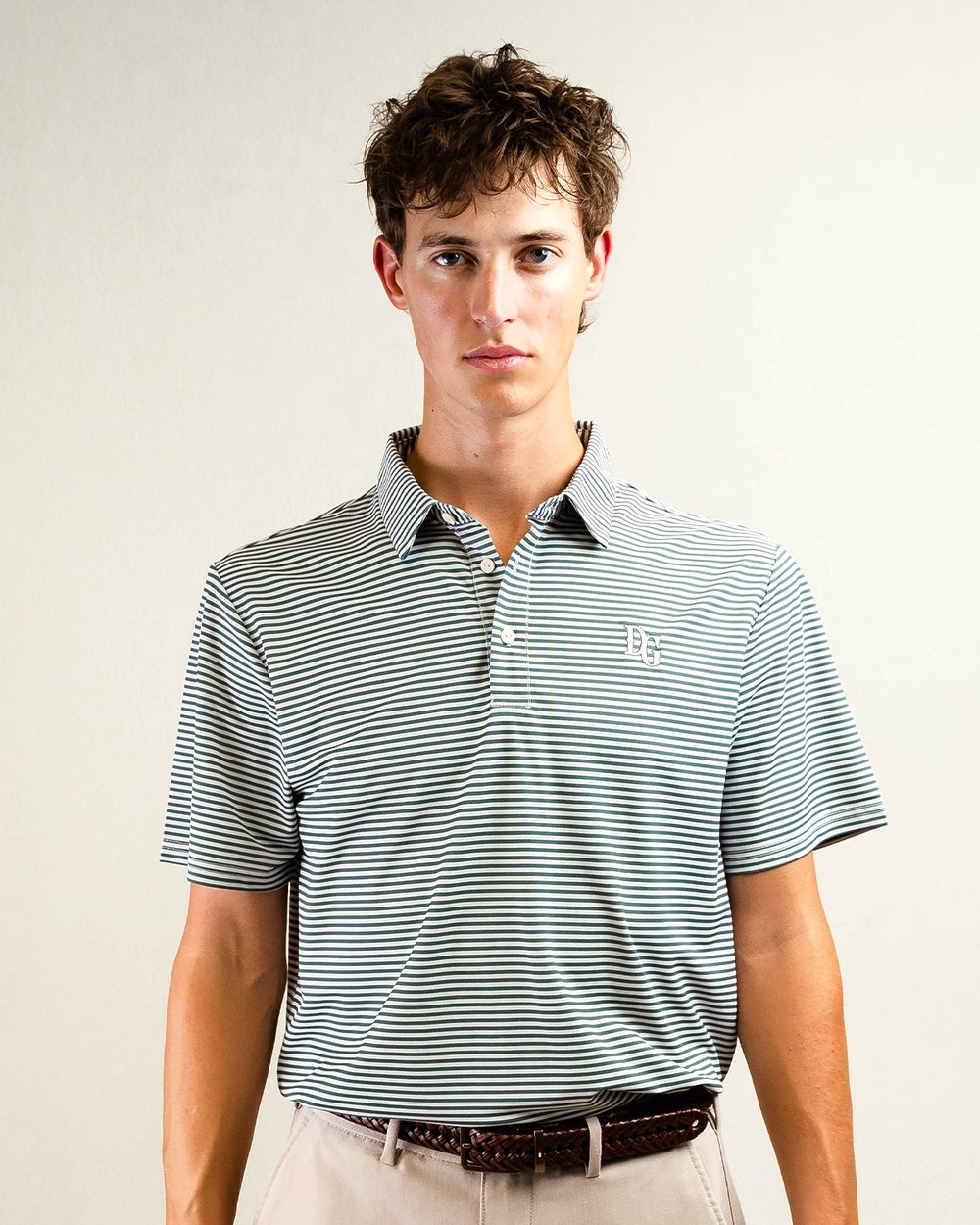 Dicey Golf Fairway Pinstripe Polo · view 2 of 3