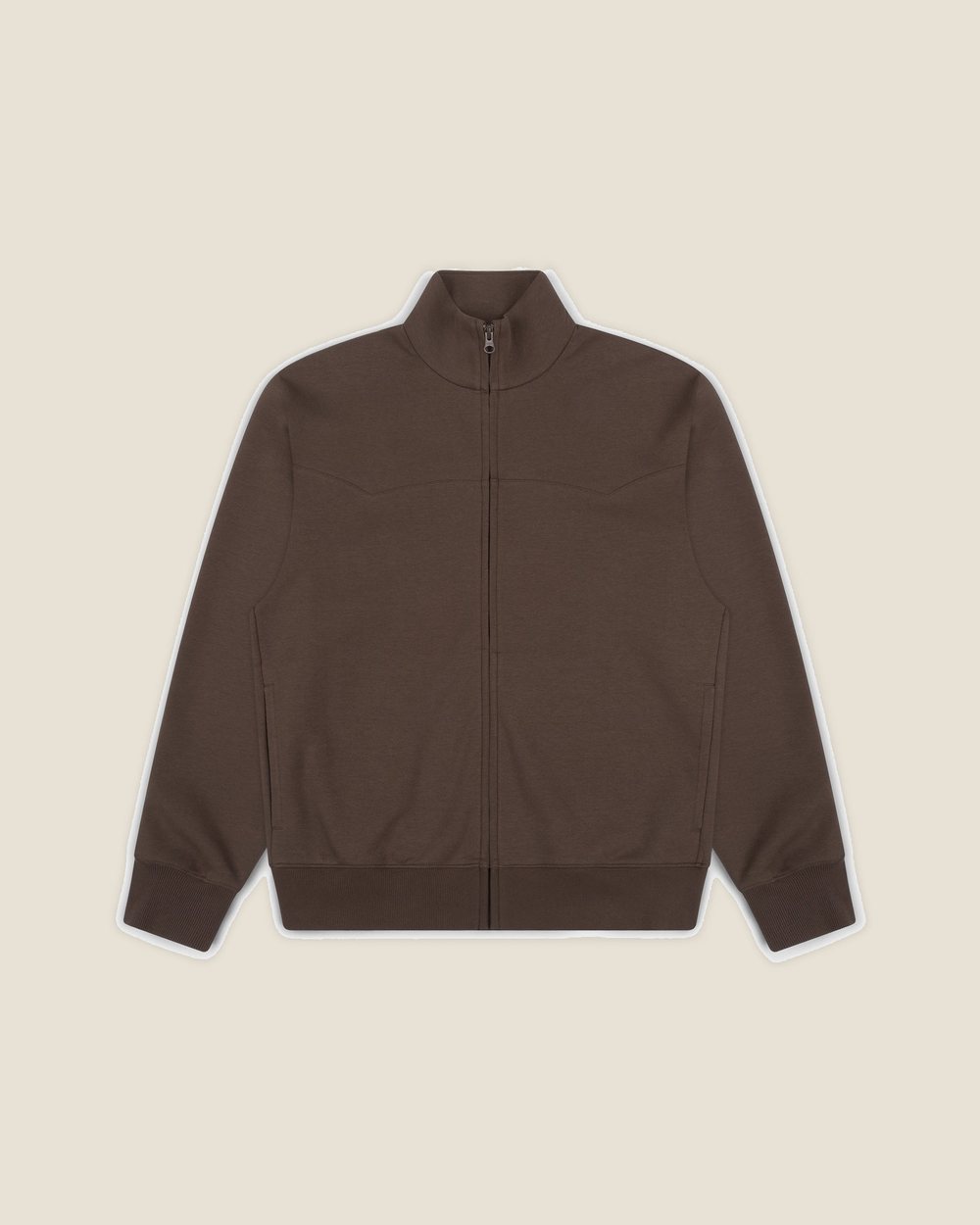 Metalwood Studio Western Yolk Track Jacket, Brown &middot; view 2 of 3