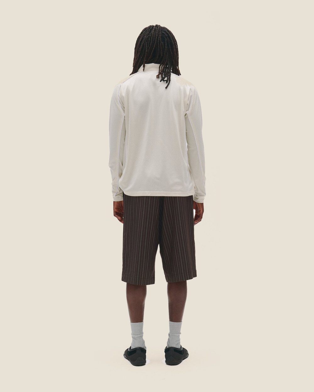 Metalwood Studio Piped Longsleeve Quarter Zip Polo, Tan &middot; view 3 of 3