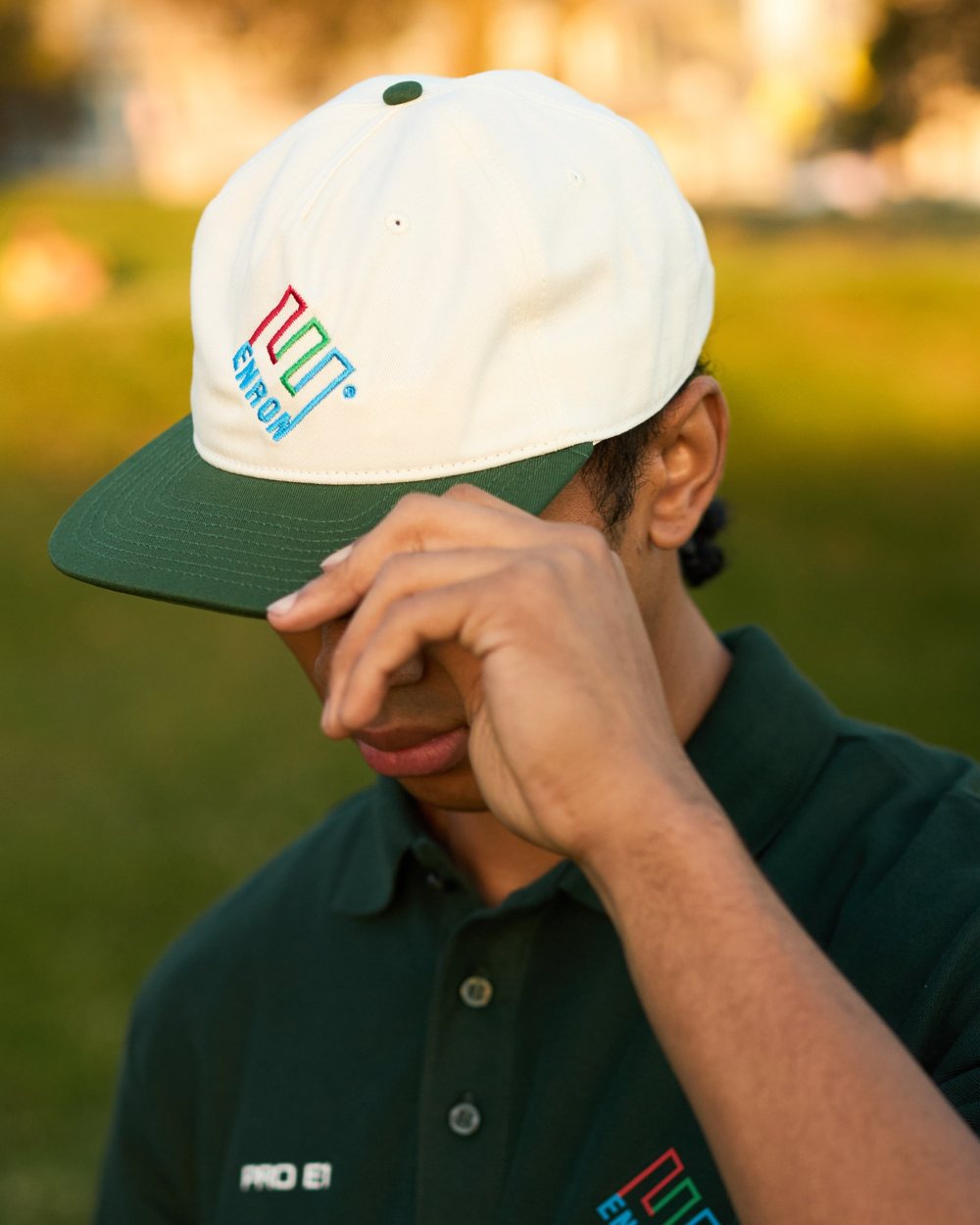 Enron Pro E1 Hat Cream and green · view 1 of 3